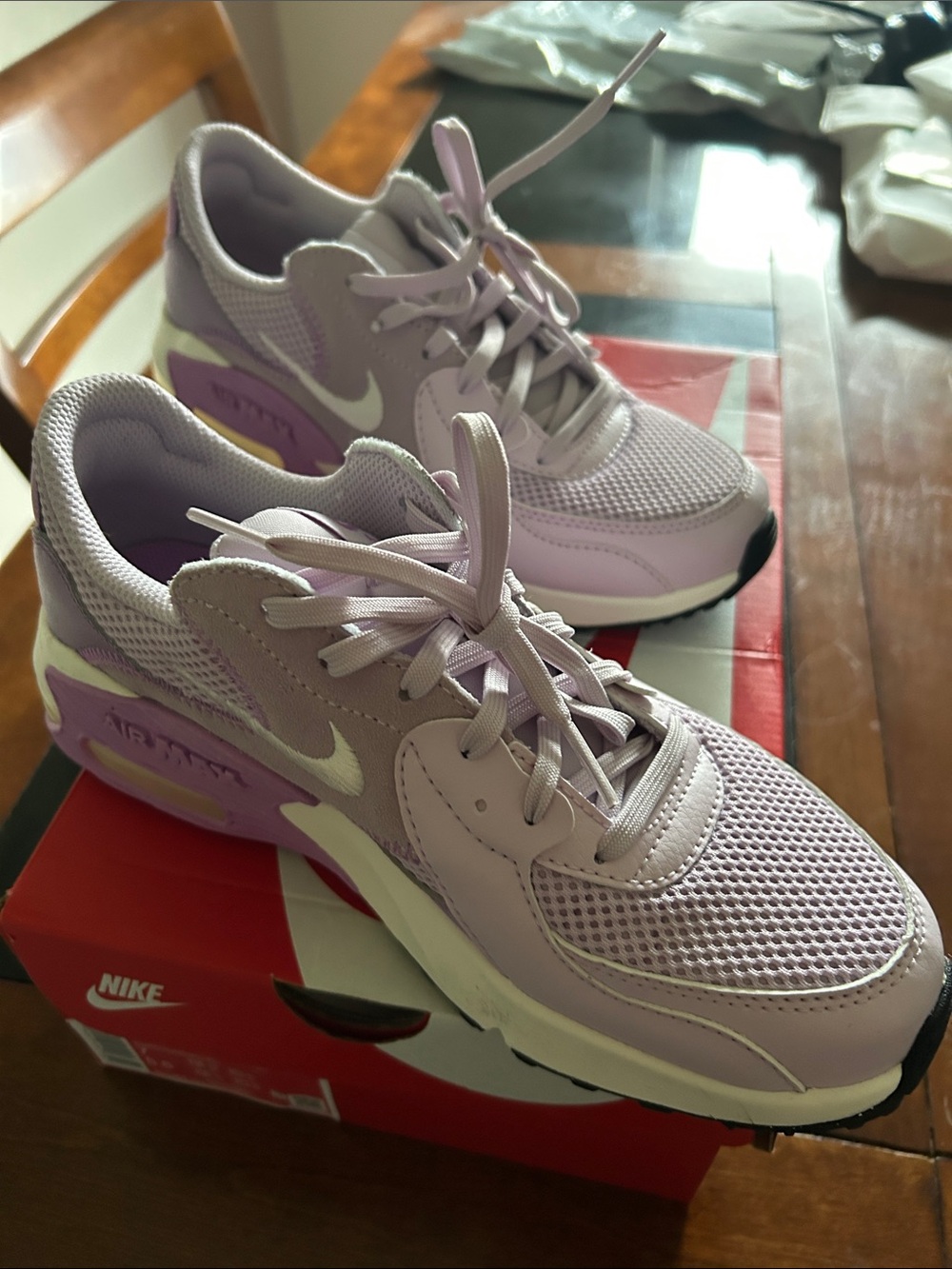 Nike Lavender and White Air Max Sneakers